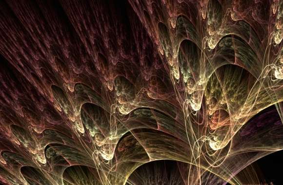 Trippy Yellow and Black Fractal HD Abstract Wallpaper wallpapers hd quality