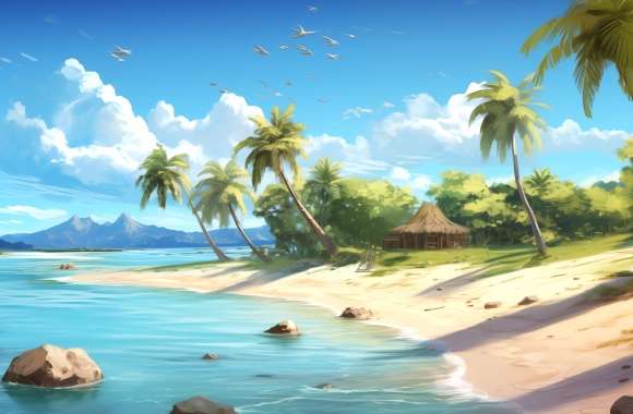 Tropical Artistic Beach Paradise