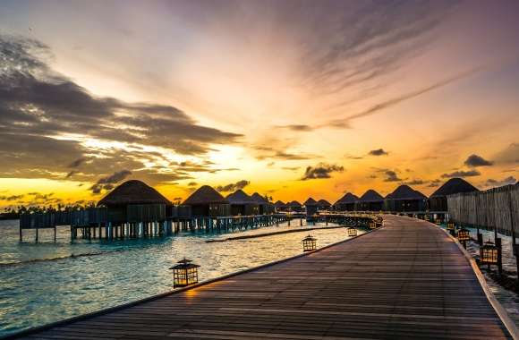 Tropical Dawn at Constance Halaveli Resort - wallpapers hd quality