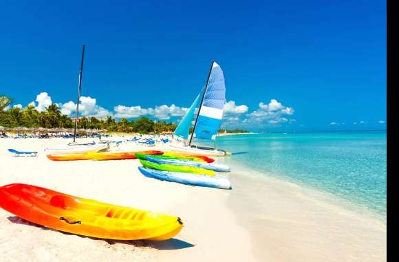 Tropical Summer Escape of Boats