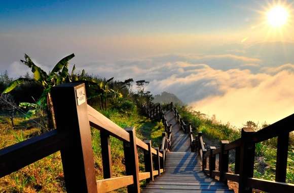 Tropical Sunrise Over Clouds wallpapers hd quality