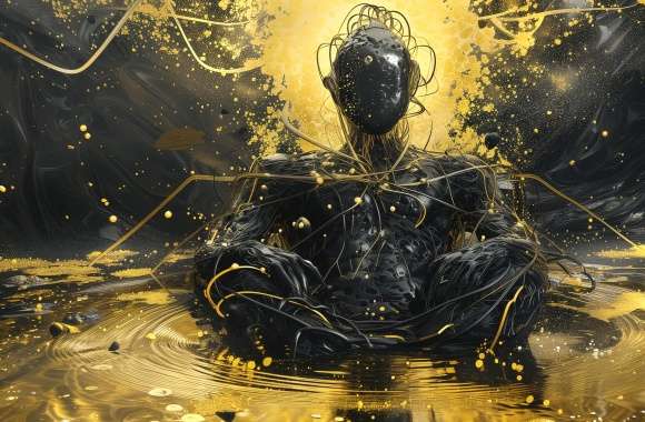 Undying Emperor Sci-Fi Wallpaper - HD Cosmic Throne Art