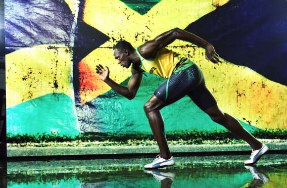 Usain Bolt Dynamic Celebrating Sports Excellence