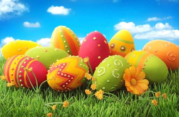Vibrant Easter Eggs - Stunning for Your Holiday Spirit wallpapers hd quality