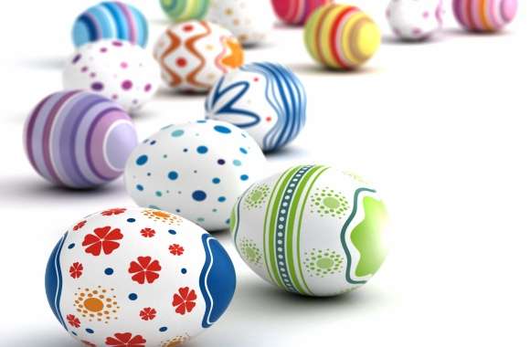 Vibrant Easter Eggs A Festive