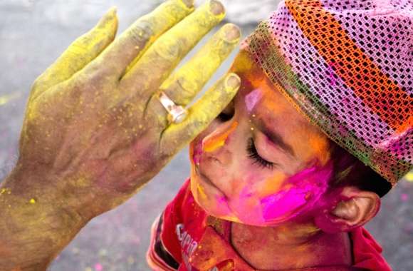 Vibrant Holi Celebration A Colorful of Joy