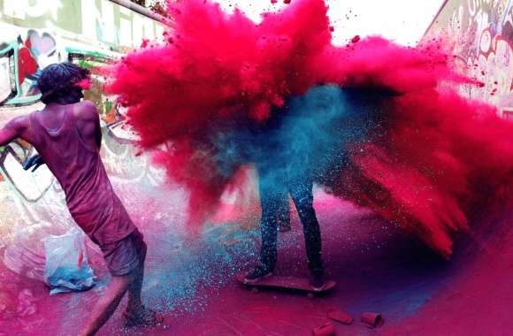 Vibrant Holi Celebration An of Colorful Joy