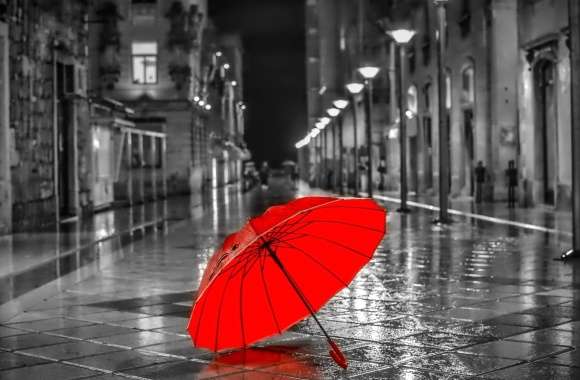 Vibrant Red Umbrella A Captivating for Your Space