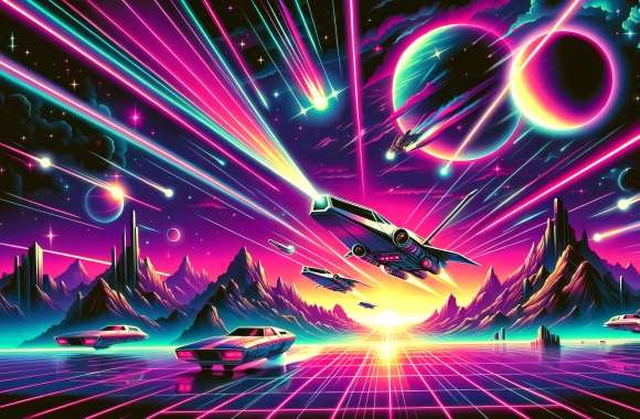 Vibrant Space Opera Scene