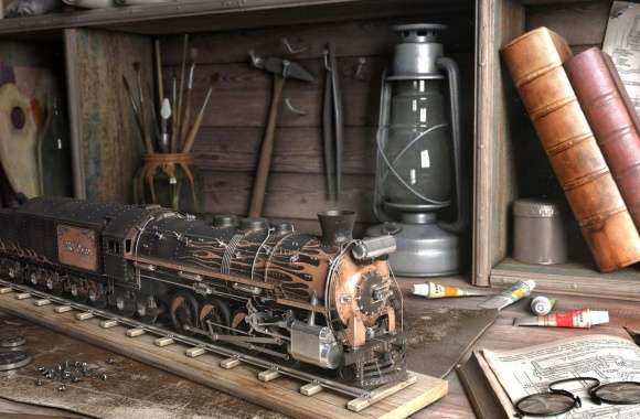 Vintage Train Still Life A Stunning wallpapers hd quality