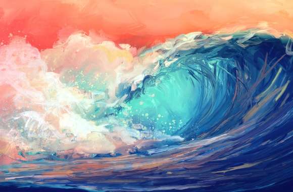 Vivid Ocean Wave