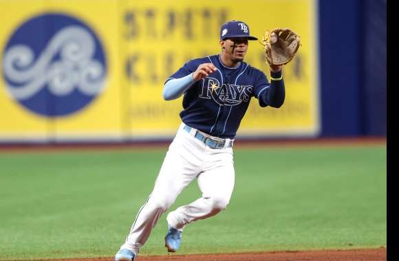 Wander Franco Tampa Bay Rays MLB Action Shot -