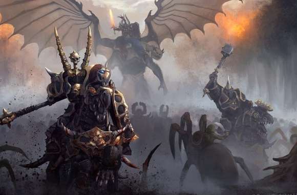Warhammer Armor Orc Warrior Creature Demon Dark Battle