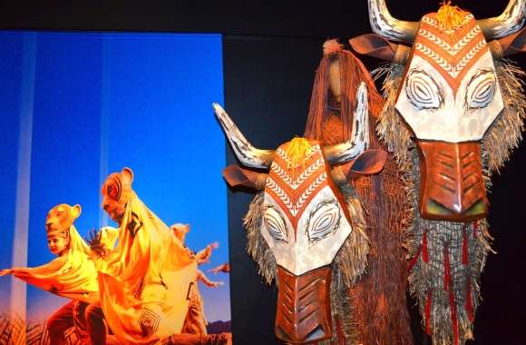 Wildebeest Mask From The Lion King Musical Exhibit in Brisbane