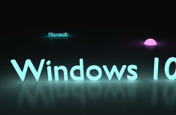 Windows 10 glowing blue