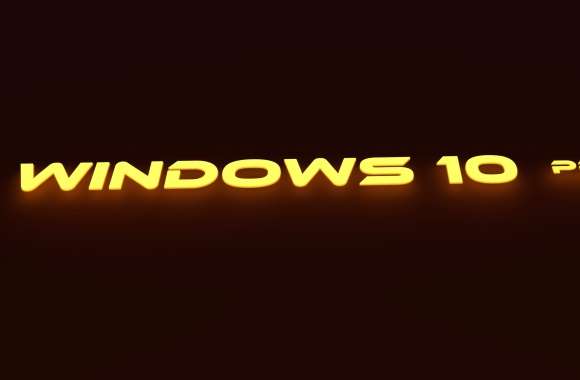 Windows 10 Pro glow yellow