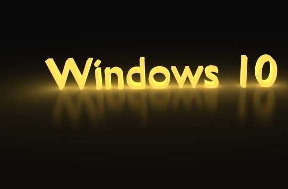 Windows 10 yellow glowing