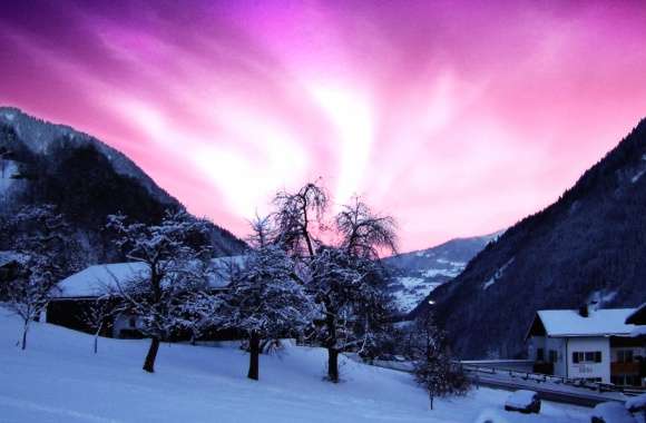 Winter Aurora Radiance wallpapers hd quality