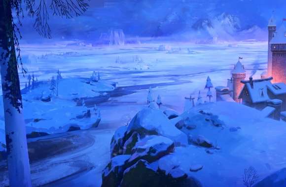 Winter Fantasy Castle wallpapers hd quality