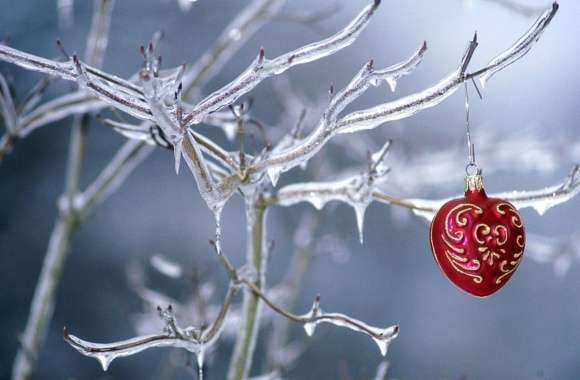 Winter Ice Frozen Christmas Ornaments Holiday Christmas wallpapers hd quality