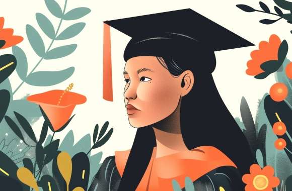 Woman Celebrating Graduation - College Achievement Wallpaper wallpapers hd quality