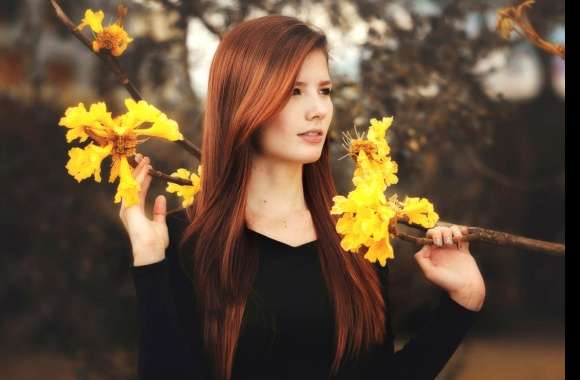 Woman in Flowering Mood -