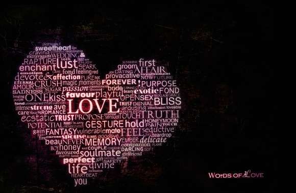 Words of Love - Heart Art