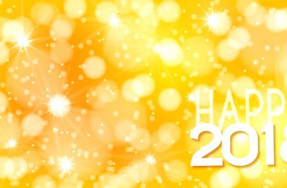 Yellow New Year Holiday New Year 2018 wallpapers hd quality