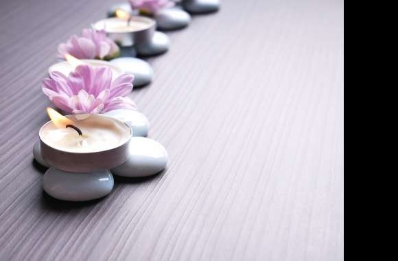 Zen Stone Close-up Photography Candle wallpapers hd quality