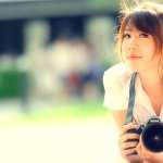 Asian Woman with Camera - new wallpapers