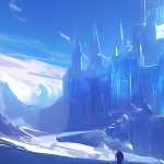 Enchanted Ice Castle Fantasy wallpaper