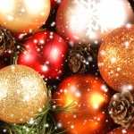 HD Wallpaper of Festive Christmas Ornaments and Holiday Cheer hd wallpaper