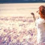 Serene Woman in Wheat Field - hd desktop