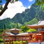 Religious Byodo-in Temple wallpaper