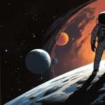 Astronaut in Space background